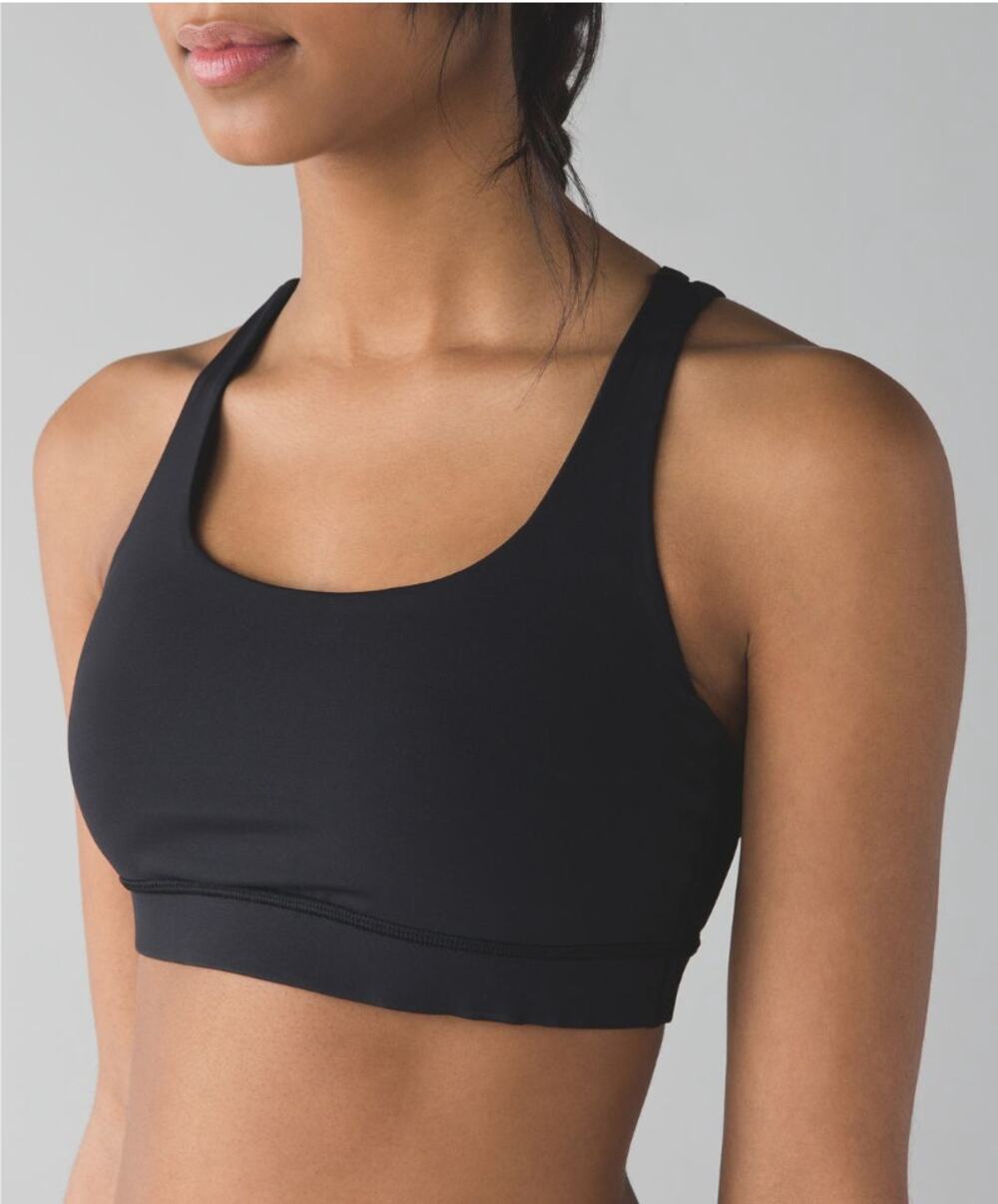 Lululemon Energy Bra Medium Support B/C Cup in Black Size 6